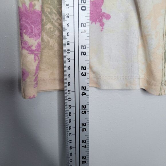 Vintage y2k fairy romantic cap sleeve pink green yellow top size xl - Picture 5 of 7